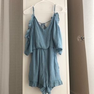 Light blue flowy romper